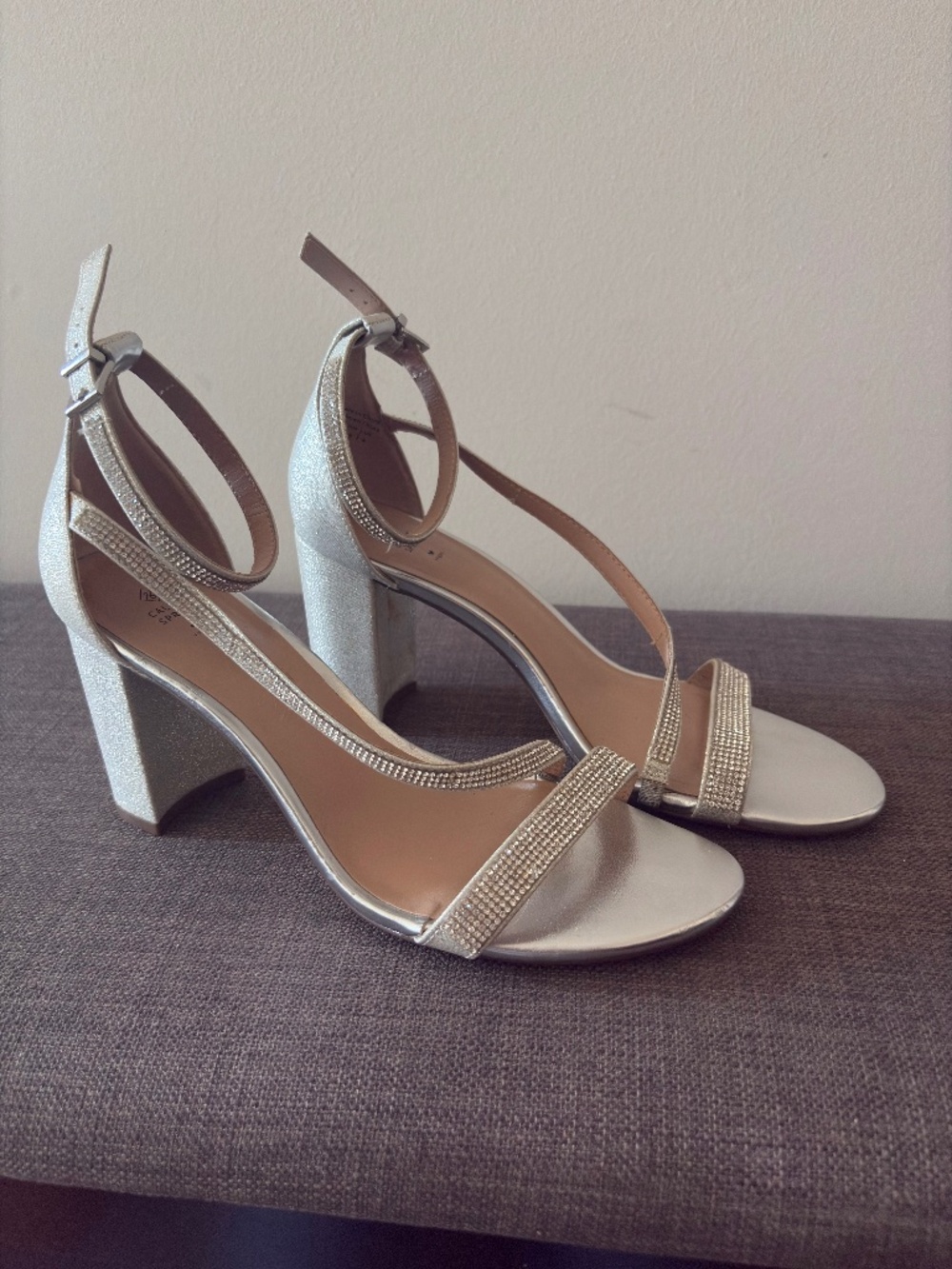 Call It Spring Silver Rhinestone Heel